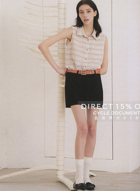 CycleDocument 【防走光打底裤+西装裙】黑色包臀mini超短裤裙女