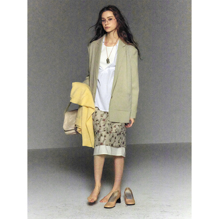 天然果实扣 CycleDocument 经典 平驳领 女 高级感撞色宽肩休闲西装