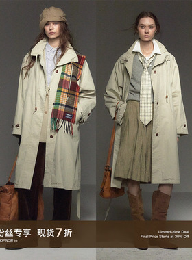 CycleDocument  重磅高密棉/ 立领廓形抽绳收腰中长款风衣外套女