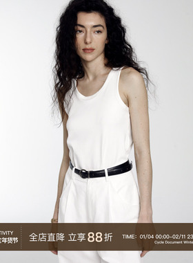 Cycle Document 简约纯色弹力百搭背心女夏季通勤无袖内搭打底衫