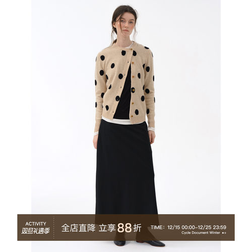 CycleDocument波点斜门禁毛衣