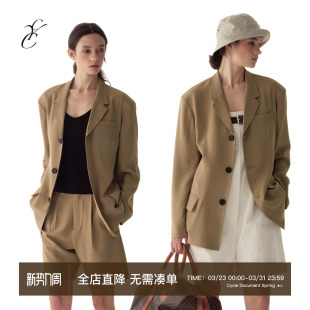 外套短裤 Cycle 极简通勤风西装 高知醋酸套装 两件套女 Document