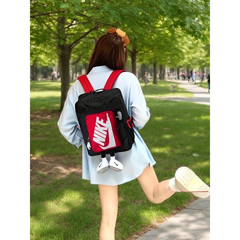 耐克女包出游背包潮流百搭可爱风双肩包时尚学生书包HM9973-010