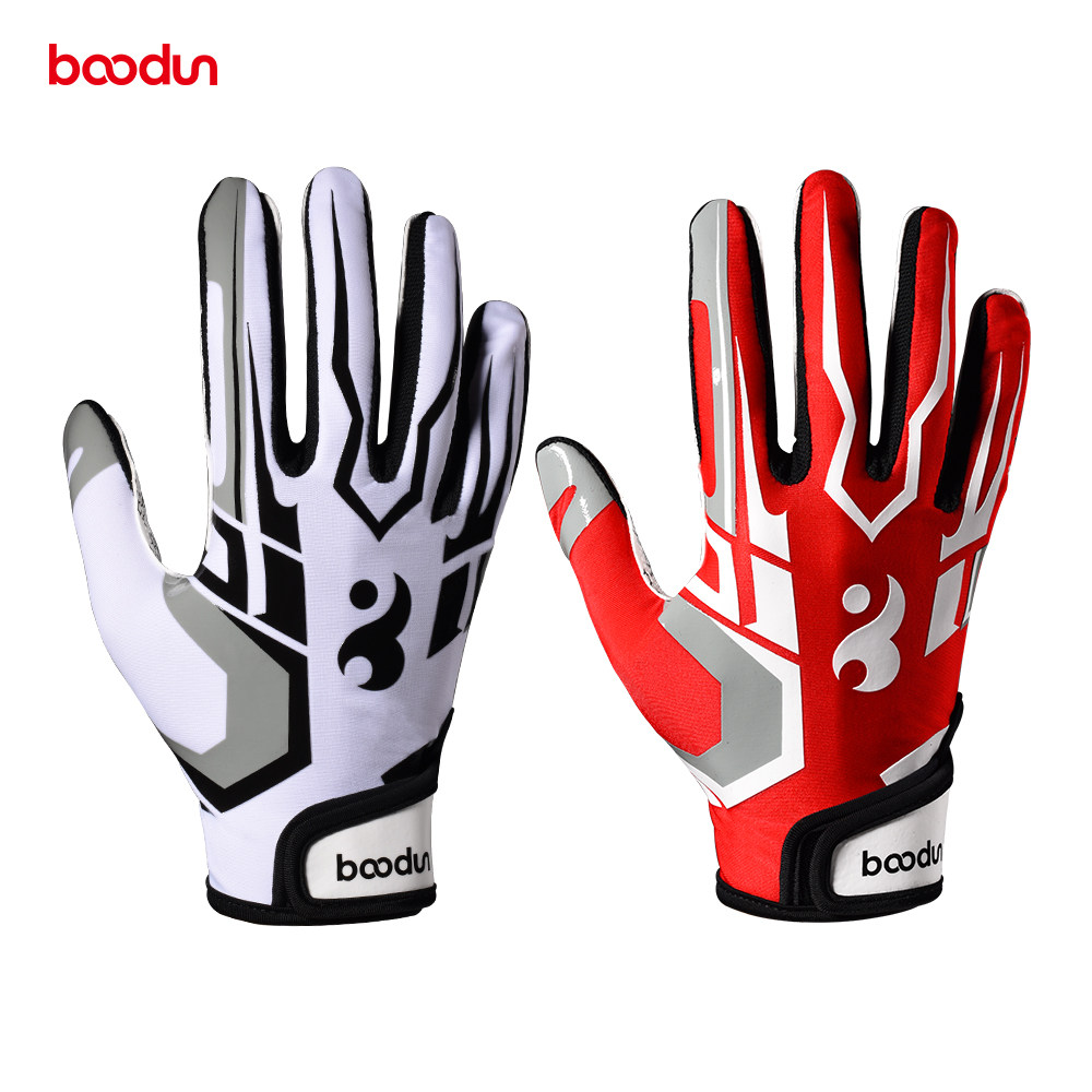 boodun橄榄球手套美式足球飞盘跑位前锋接球手护具冲阵前传防滑