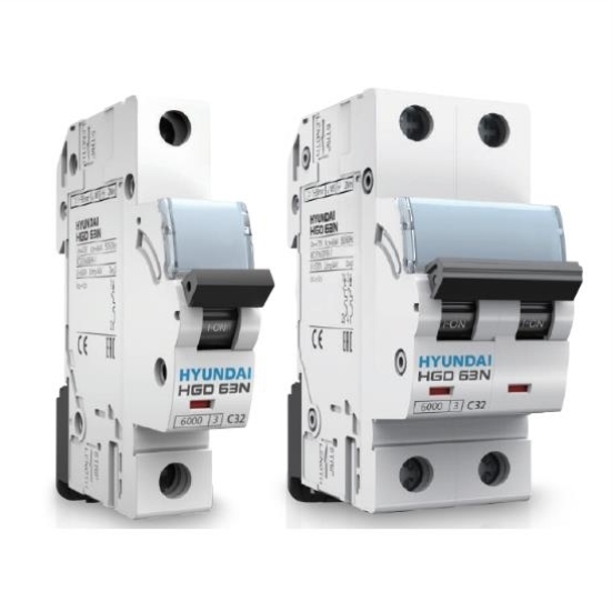 HYUNDAI 韩国现代断路器 HGD63N1P 1P+N 2P 3P 3P+N 4P0.5-63A