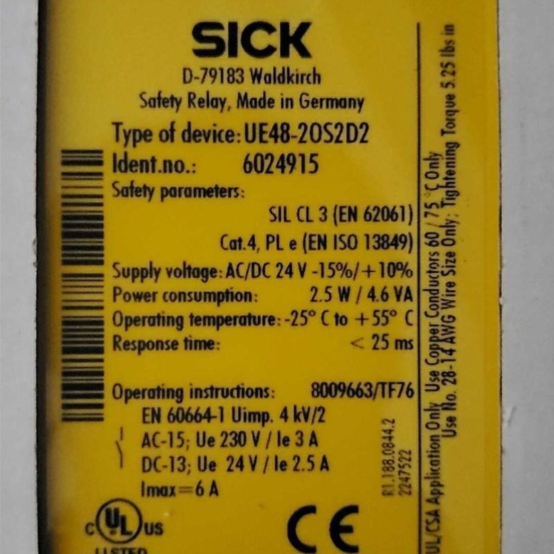 SICK继电器UE38-2OS2D2 6024915 正品