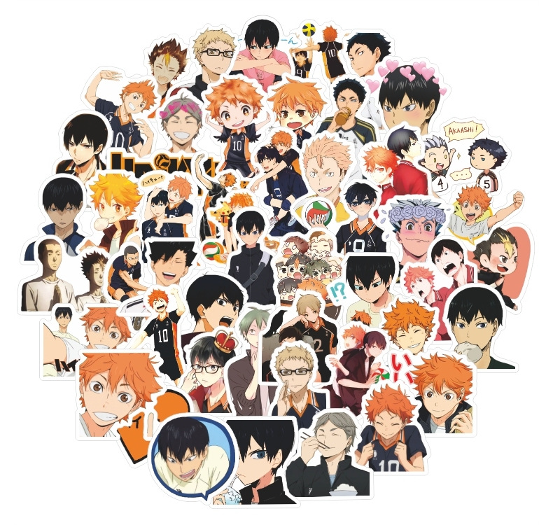 排球少年防水贴纸电脑手机吉他