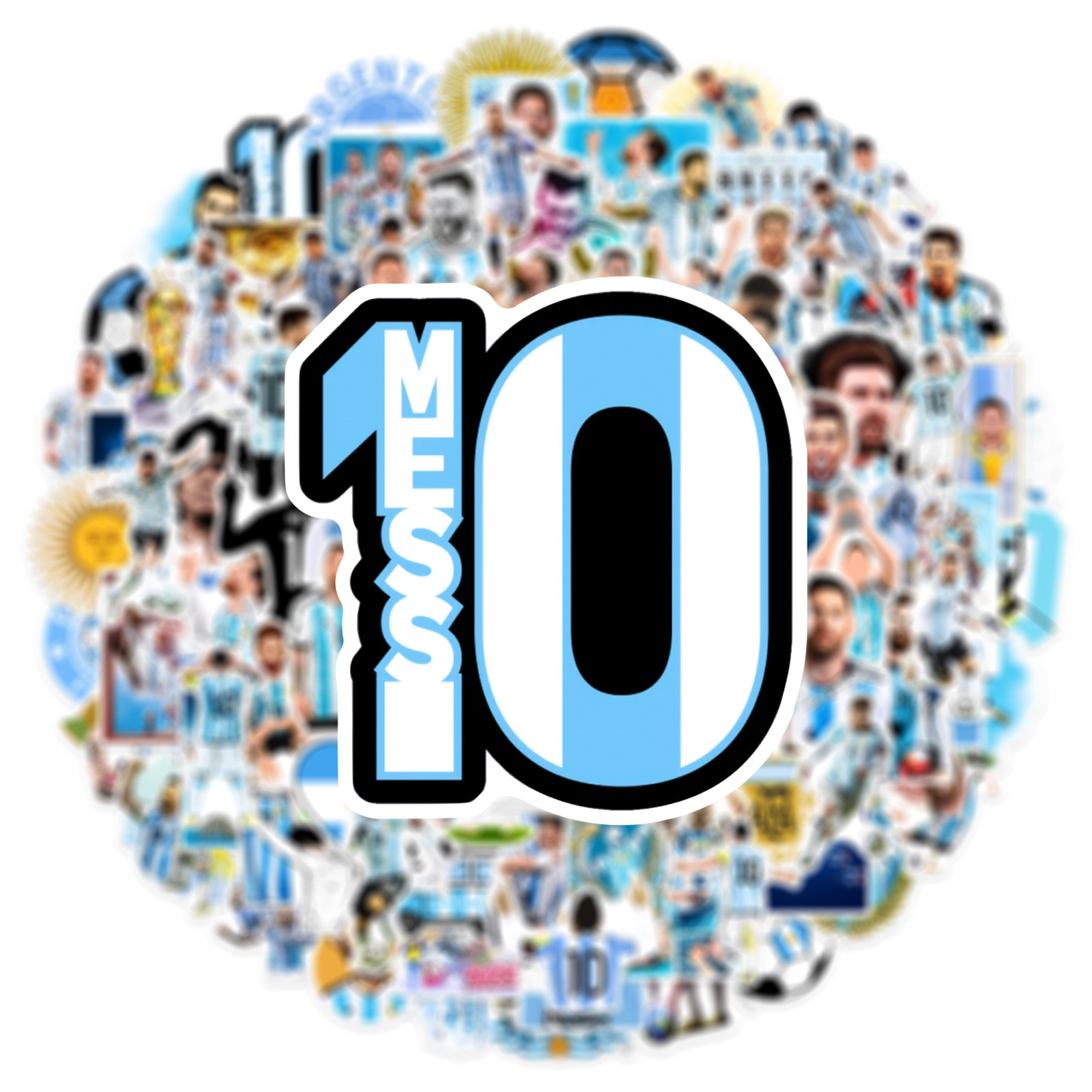 100张阿根廷足球明星梅西贴纸