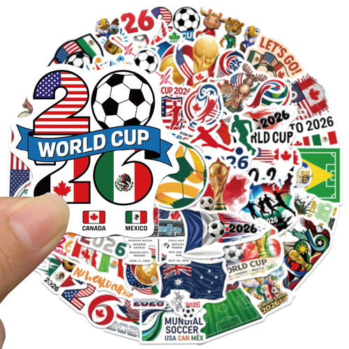 100张不重复2026足球世界杯贴纸