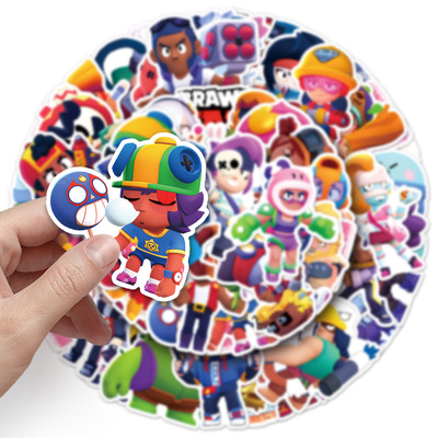 50张荒野乱斗贴纸装饰手账文具