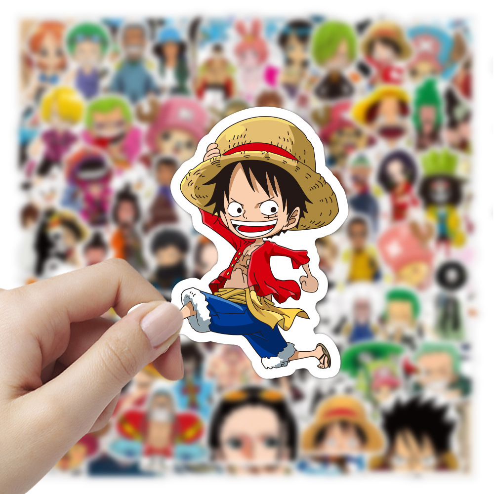 100张海贼王one piece anime sticker笔记本行李箱电脑手机贴纸