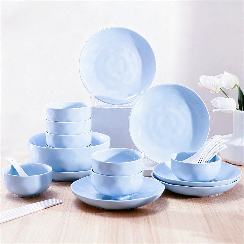 法式奶油风2025新款家用陶瓷碗碟套装高颜值乔迁礼品碗筷餐具组合,餐饮具,碗,淘宝优惠券,粉丝福利购,淘宝优惠卷