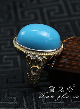 纯银大气戒指空托