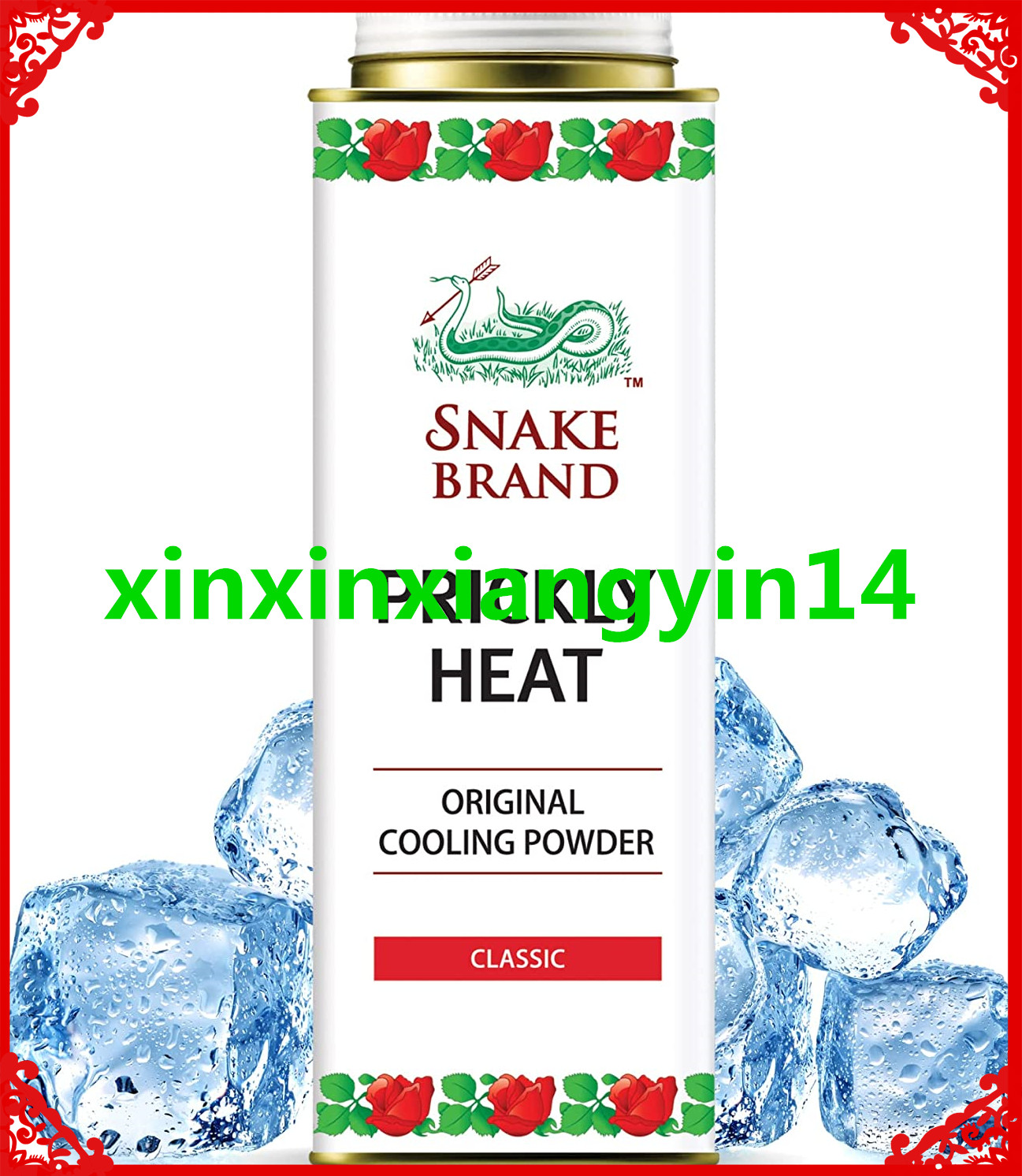 Prickly Heat Powder Snake Brand (280 Grams); Original Cool B