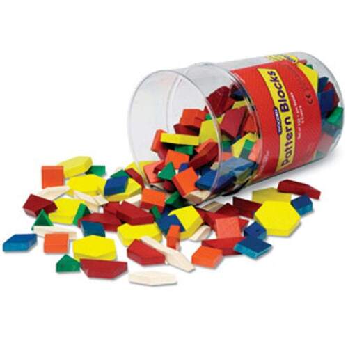 代 Learning Resources Wooden Pattern Blocks (250)