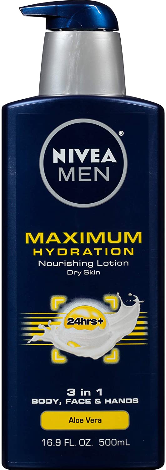 NIVEA Men Maximum Hydration 3 in 1 Nourishing Lotion 16.9 oz