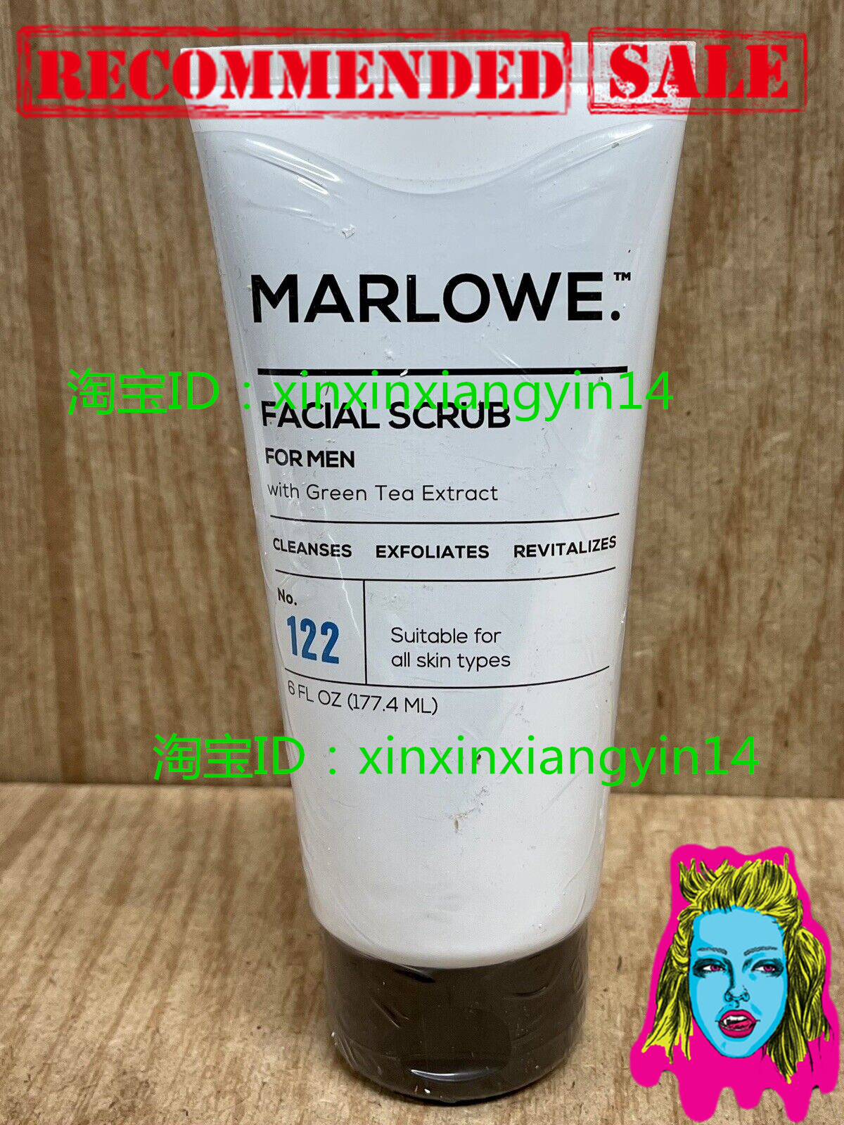 Marlowe NO. 122 Facial Scrub for Men with Green Tea Extract图片