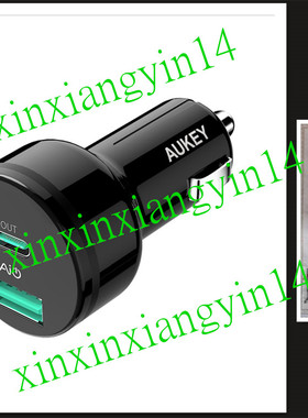 AUKEY USB C PD Car Charger with 39W Output, 27W USB-C & 5V/2