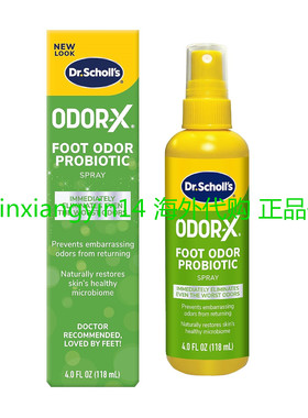 Dr. Scholl's ODOR-X FOOT ODOR PROBIOTIC SPRAY, 4 oz
