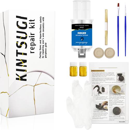 Kintsugi Repair Kit Gold, Japanese Kintsugi Kit to Improve Y