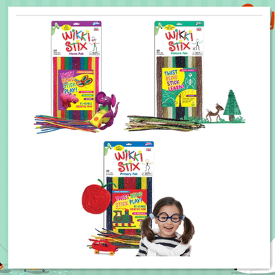 Wikki Stix Arts and Crafts for Kids Triple Play Pack, Non-To