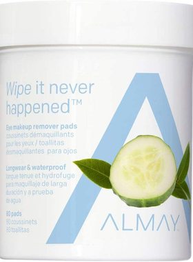 Almay Longwear & Waterproof Eye Makeup Remover Pads, 80 Coun