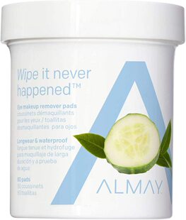 Almay Longwear & Waterproof Eye Makeup Remover Pads, 80 Coun