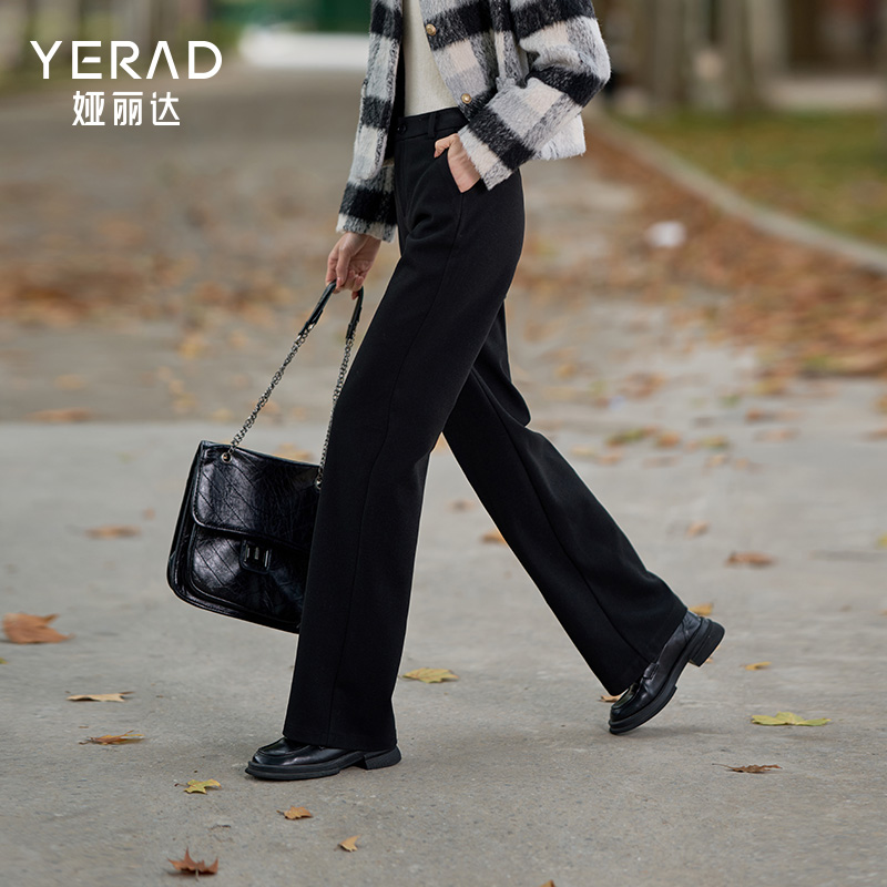 娅丽达腿精裤窄版阔腿裤女冬