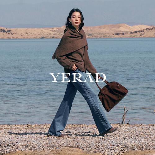 Yerad/娅丽达【C位腿精裤】微喇牛仔裤女秋季新款裤子显瘦喇叭裤