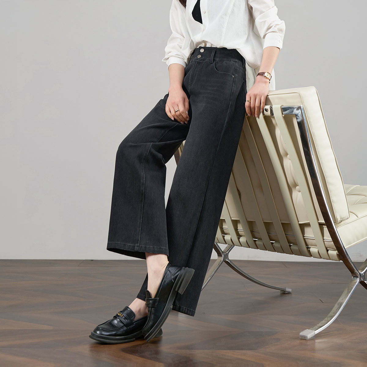 娅丽达九分窄版理想阔腿裤