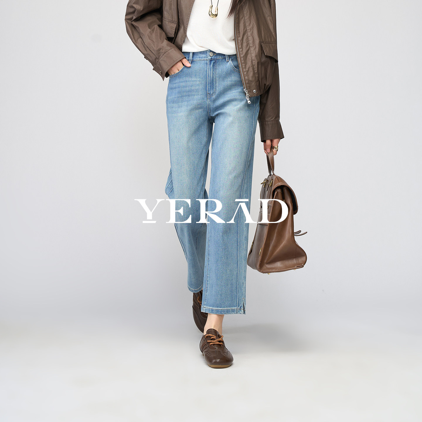 【万向自由裤】娅丽达弹力牛仔裤女2026春新款休闲九分大码直筒裤,女装/女士精品,牛仔裤,淘宝优惠券,粉丝福利购,淘宝优惠卷