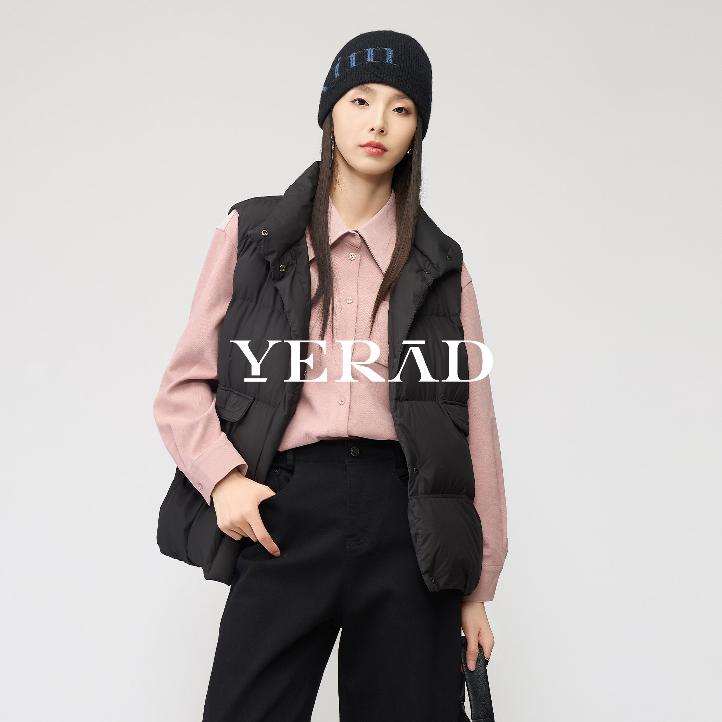 娅丽达设计感磨毛衬衫女