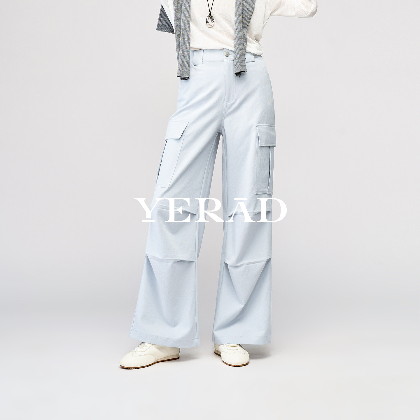 娅丽达新款户外工装裤女2026春季白色休闲女裤运动伞兵裤阔腿裤子,女装/女士精品,休闲裤,淘宝优惠券,粉丝福利购,淘宝优惠卷