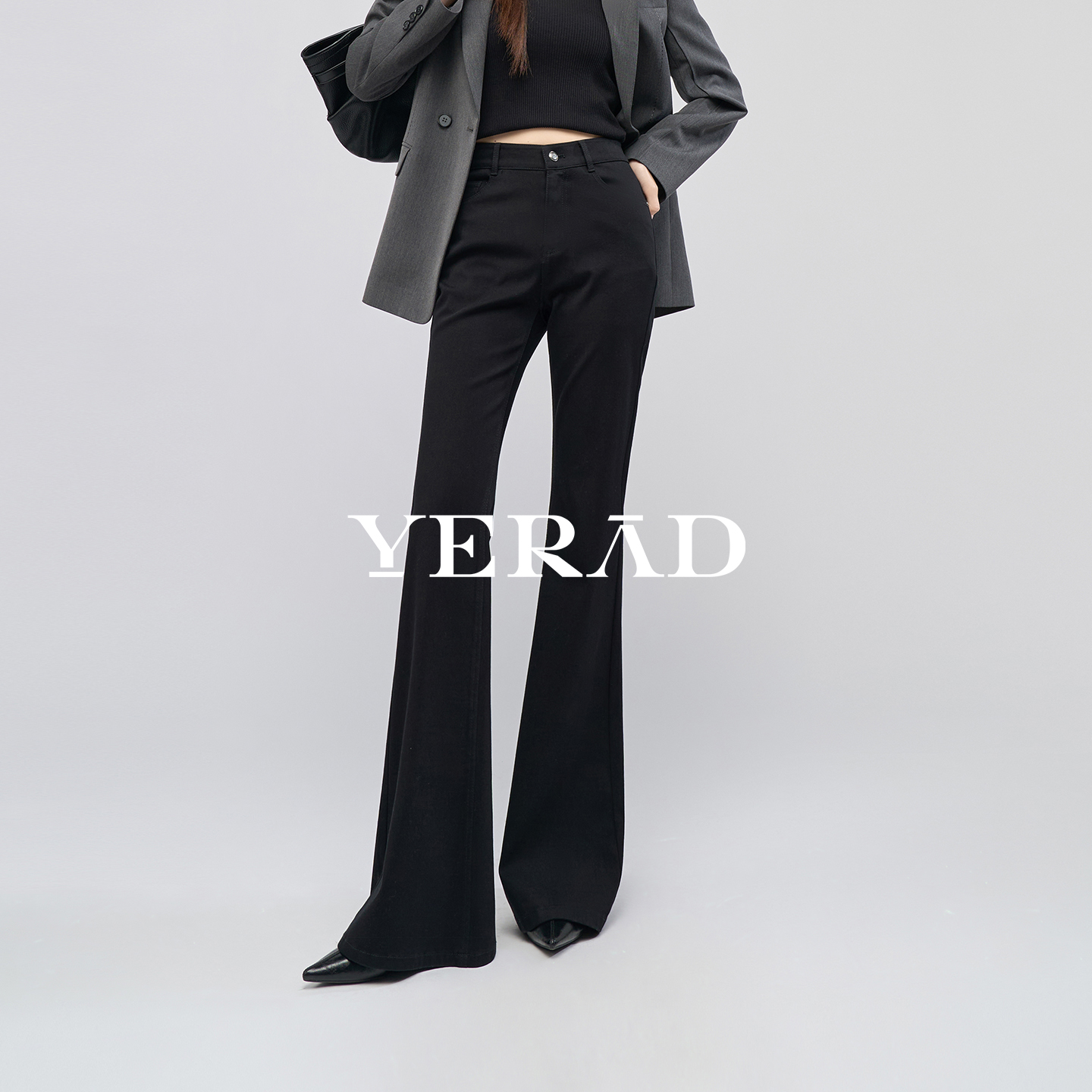 娅丽达高个子微喇牛仔裤女