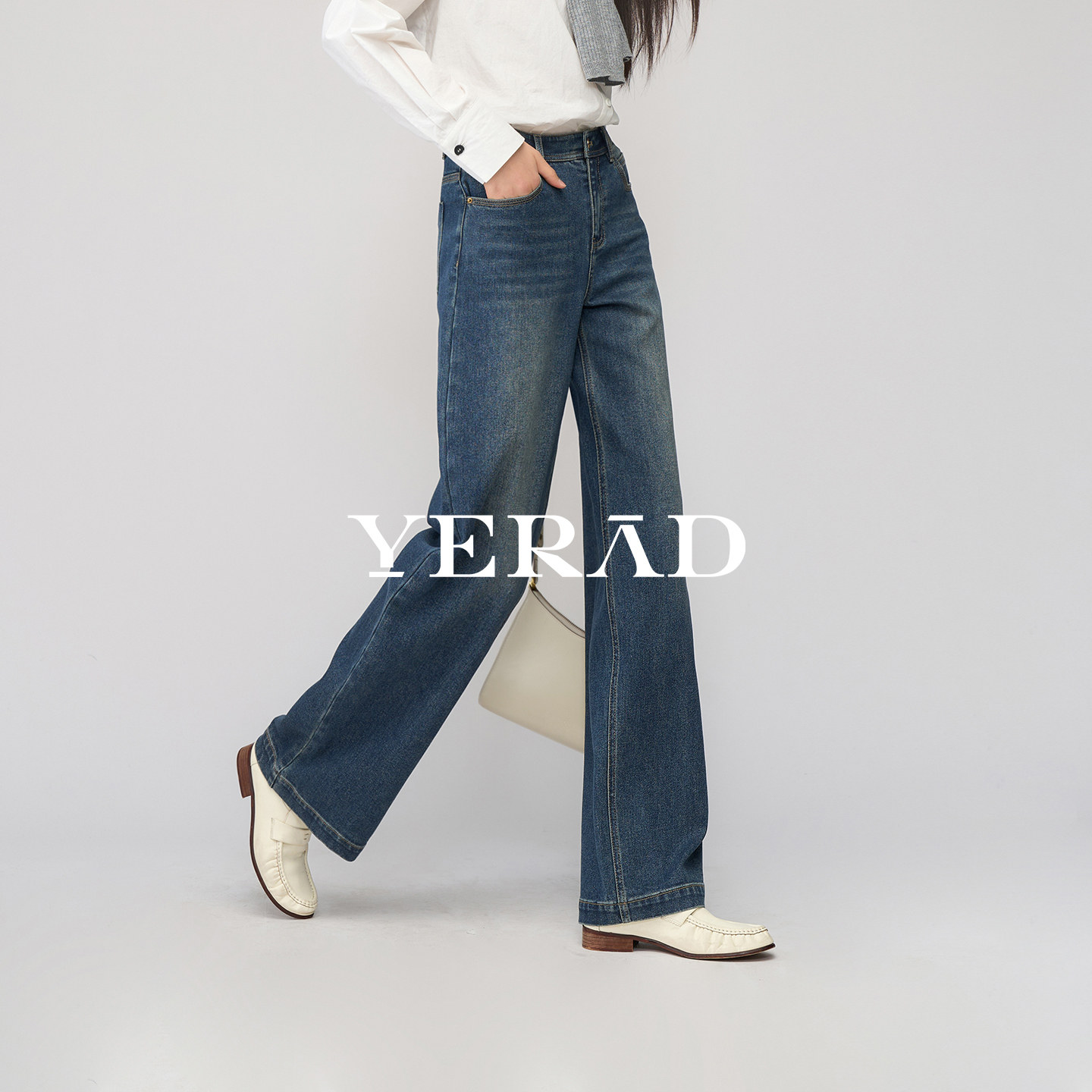 娅丽达莱赛尔阔腿牛仔裤女2026春季新款拖地加长宽松垂顺直筒裤子,女装/女士精品,牛仔裤,淘宝优惠券,粉丝福利购,淘宝优惠卷