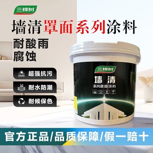 三棵树墙清罩面漆透明光油墙面防水清漆亮光罩光漆室内室外保护漆