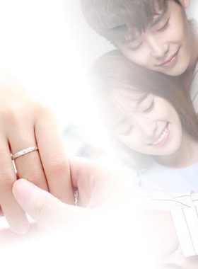 纯银日韩风情侣戒指吴妍珠同款