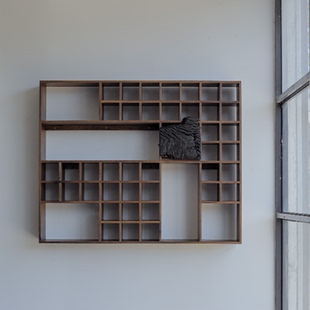 野木1978 博古架孤品创意 云图吊柜侘寂风茶室杯架展示架现代中式