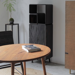 孤品艺术装 黑木之崖玄关柜门厅展示侘寂中式 置 少数派 野木1978