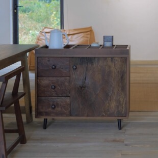 储物老木头自然侘寂现代复古 印记烧水柜茶边柜 野木1978 岁月