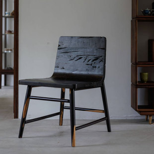 野木1978自然天成 现代坐具靠背舒适实木 椅子侘寂茶椅餐椅新中式