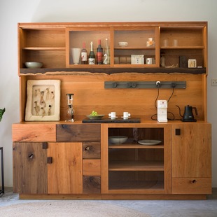 野木1978 在林间大餐边柜现代简约樱桃木中古风西厨一体靠墙高柜