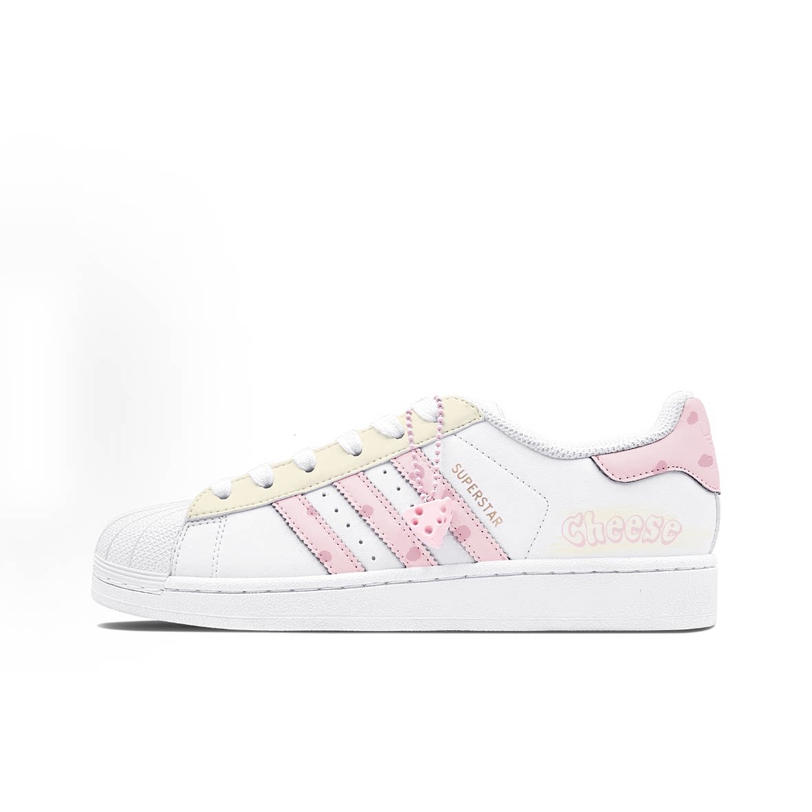 阿迪达斯球鞋定制adidasoriginalsSUPERSTAR樱桃奶油低帮板鞋男女