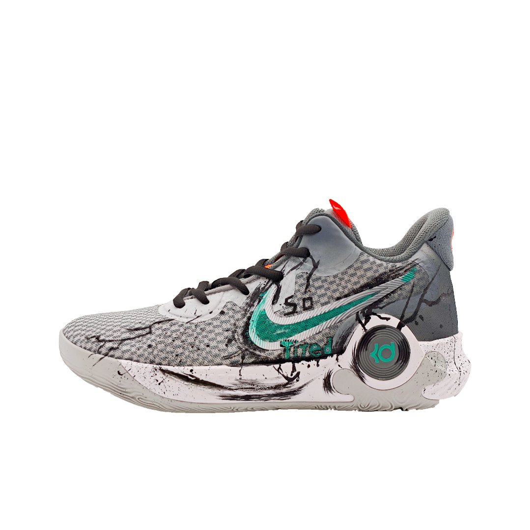耐克球鞋定制Nike KD Trey 5 IX大地裂纹白灰中帮男女同款篮球鞋