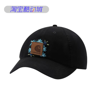 MAYBEMAY绣球花束水洗做旧男女款 卡哈特定制帽子Carhartt 鸭舌帽