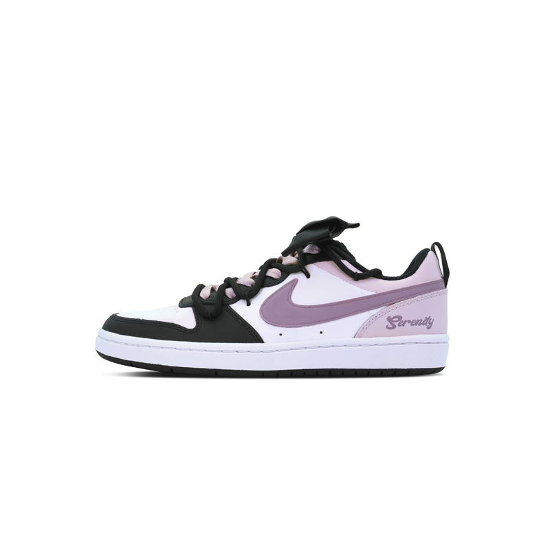 耐克球鞋定制Nike Court Borough恋爱日记蝴蝶结男女款低帮板鞋