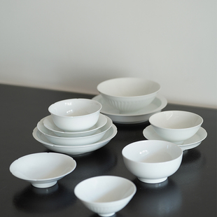 無人问津 永乐甜白釉 高温瓷餐具 全系列总汇 盘碗
