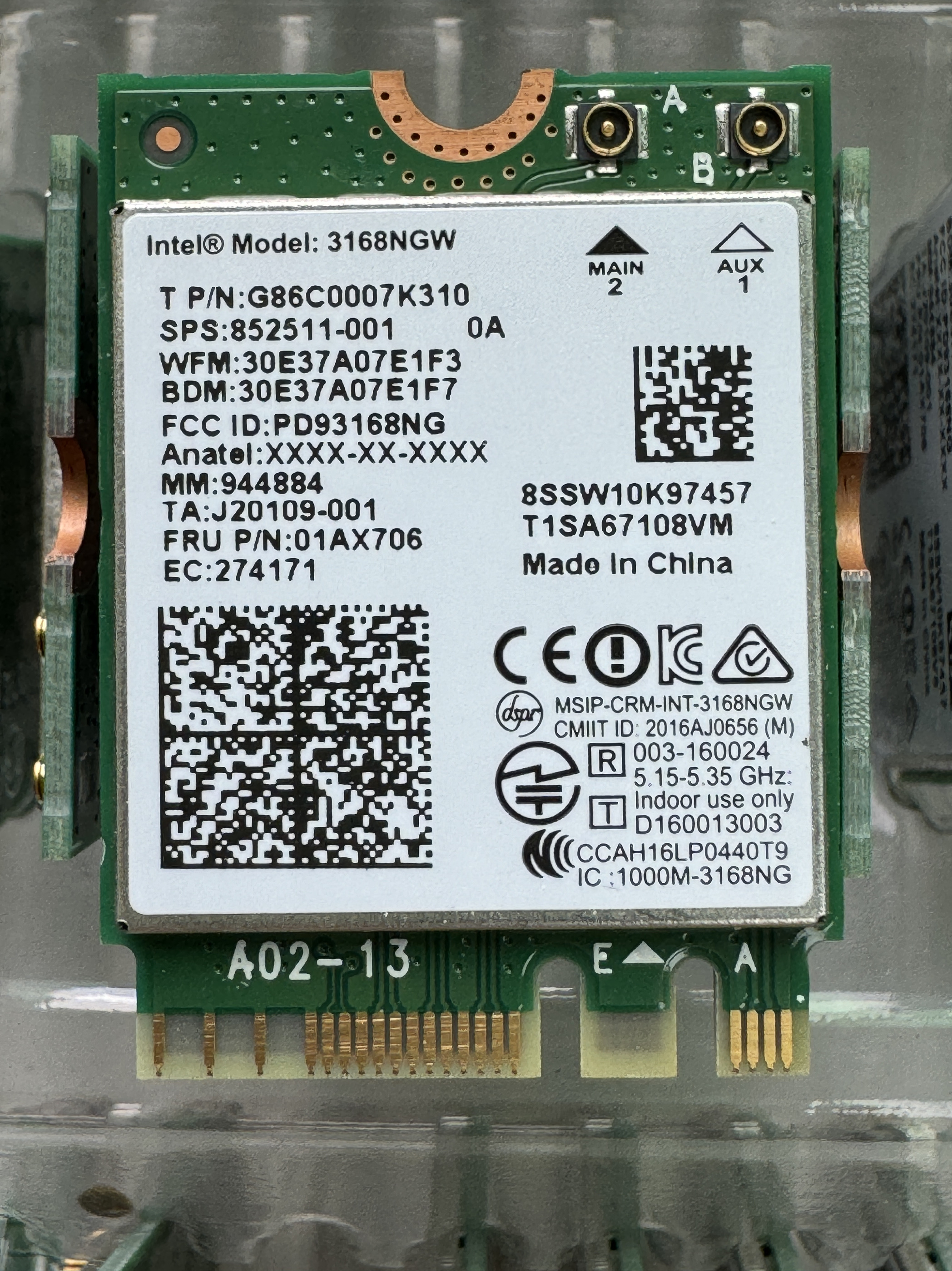 HP台式机M.2无线网卡5G6G