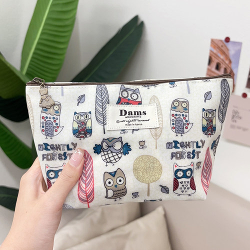 韩国可爱卡通猫头鹰防水化妆包新
