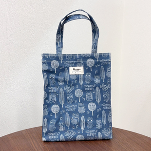 韩国进口DAMS卡通可爱线条猫头鹰防水手提包手提袋妈咪包休闲日常